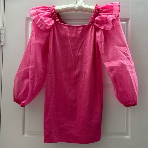 Girls SHEIN Pink Blouse, sz 10Y - Picture 2 of 3
